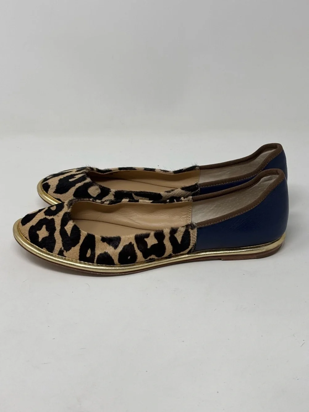 Diane Von Furstenberg Real Calf Hair Animal Print Flats Size 6.5 - Picture 2 of 15